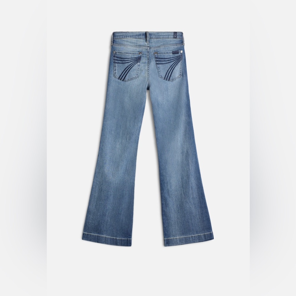 7 For All Mankind Women's Light Blue Flare Jeans